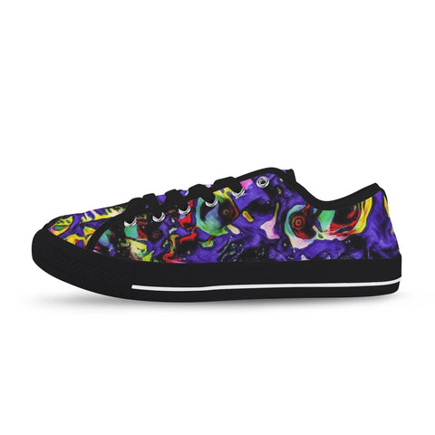 'Purple Haze' (Black Trim) Women's Canvas Plimsolls