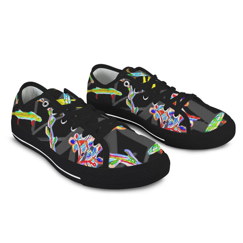 'Regenesis' (Black Edit - Black Trim) Women's Canvas Plimsolls