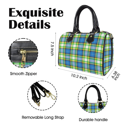 'Yorkshire Tartan' Mini-Boston PU Handbag