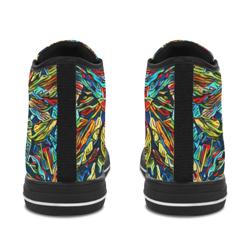'Clematis Electra' (Black Trim) Vancouver Canvas Boots