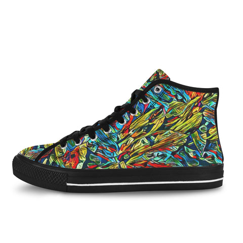 'Clematis Electra' (Black Trim) Vancouver Canvas Boots