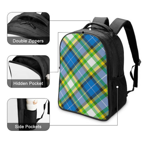 'Yorkshire Tartan' (Slant) Nylon Backpack