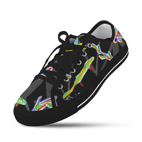 'Regenesis' (Black Edit - Black Trim) Women's Canvas Plimsolls