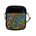 'Clematis Electra' Faux Leather Sling Pouch