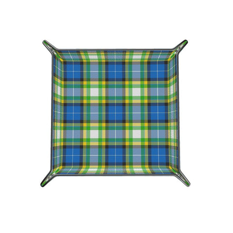 'Yorkshire Tartan' Leather Trinket Tray
