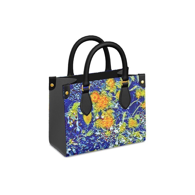 'Summer Basket Azure' Mini Shopper (Charcoal)