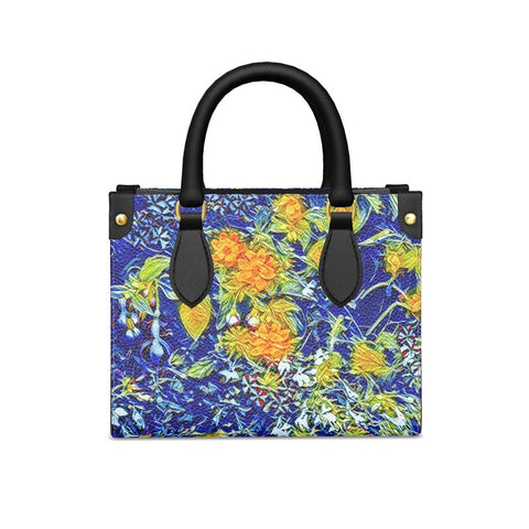 'Summer Basket Azure' Mini Shopper (Charcoal)