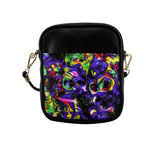 'Purple Haze' Faux Leather Sling Pouch