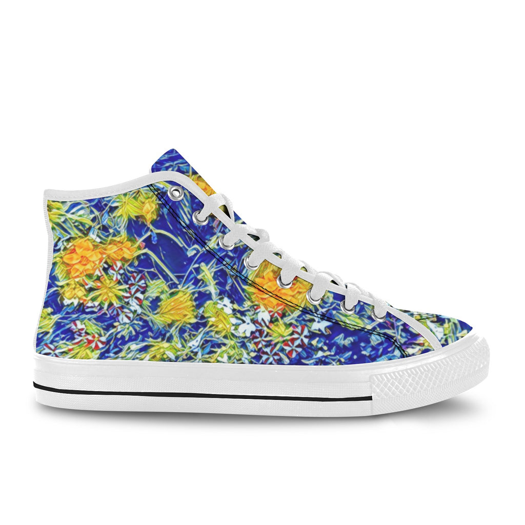 'Summer Basket' (White Trim) Vancouver Canvas Boots