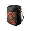 'Clematis Firestorm' Faux Leather Sling Pouch