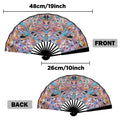 'Psychedelique' (Black Edge) Double-Sided Custom Folding Fan