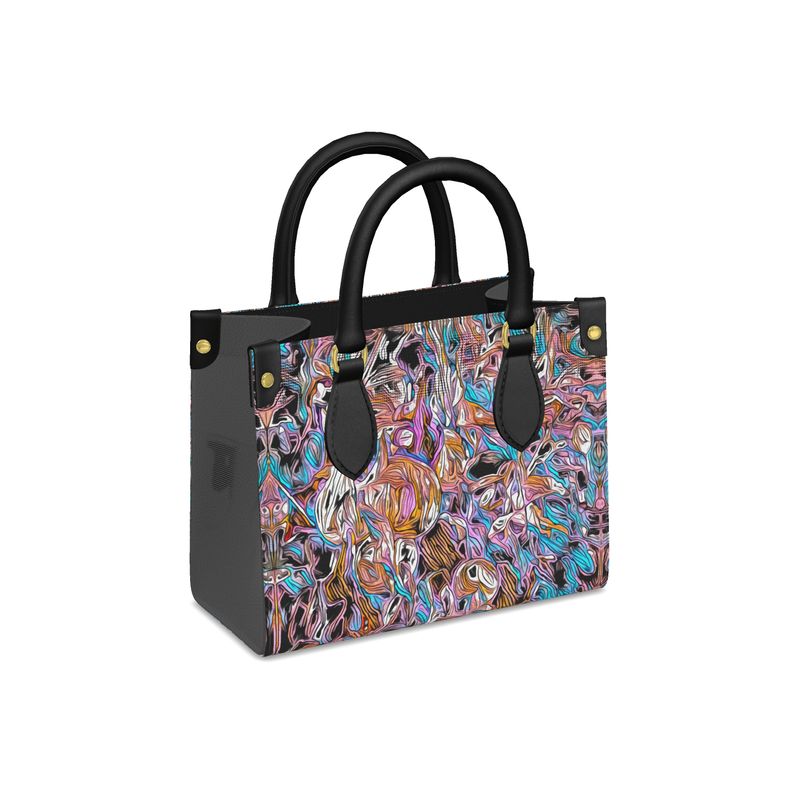'Psychedelique' Mini-Shopper (Charcoal)