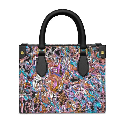 'Psychedelique' Mini-Shopper (Charcoal)