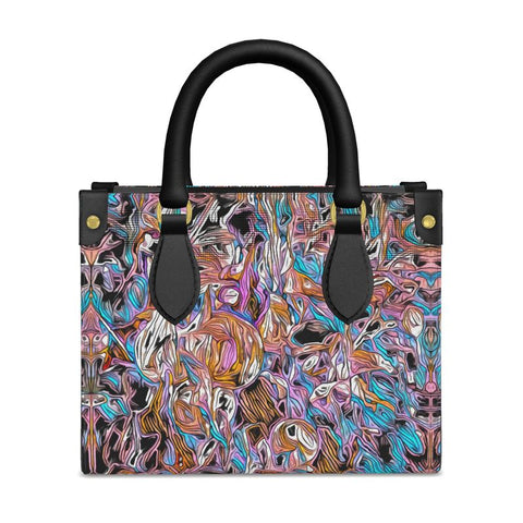 'Psychedelique' Mini-Shopper (Charcoal)