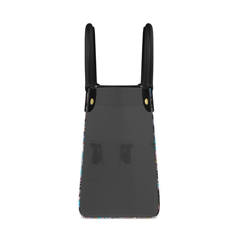 'Psychedelique' Mini-Shopper (Charcoal)