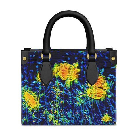 'Wild Poppies' Mini-Shopper (Charcoal)