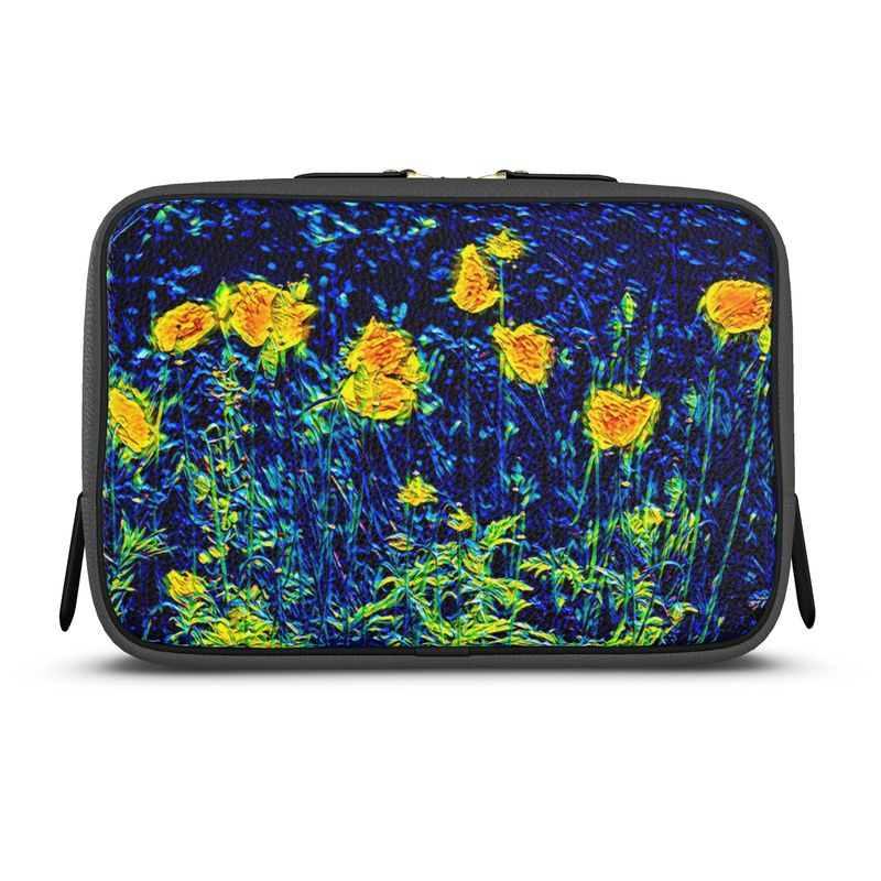 'Wild Poppies' Wash Bag (Charcoal)