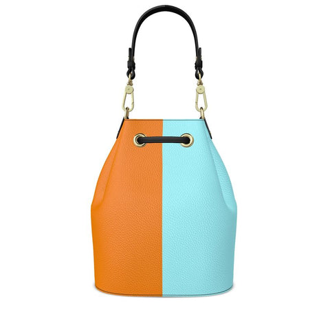 'Carnaby' Bucket (Duck Egg/Tangerine)