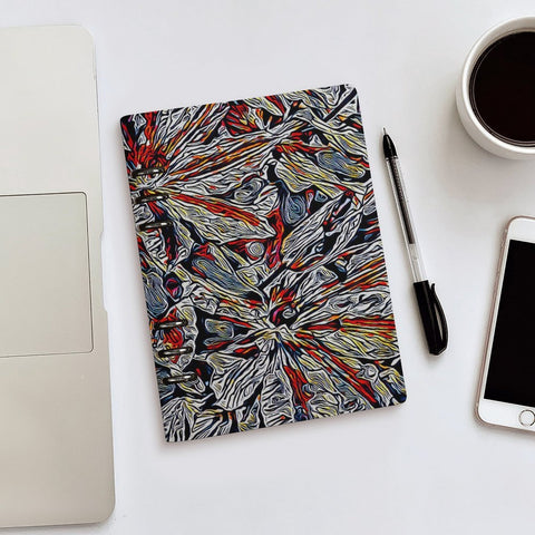 'Clematis Platinum' Faux Leather A5 Binder Notebook