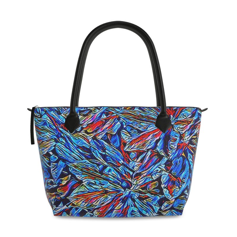 'Clematis Sapphire' Zipped Tote