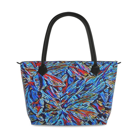 'Clematis Sapphire' Zipped Tote