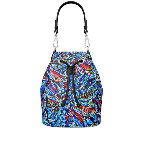 'Clematis Sapphire' Bucket Bag (Sky)