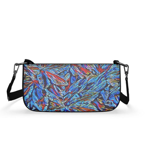 'Clematis Sapphire' Zipped Box Bag (Charcoal)