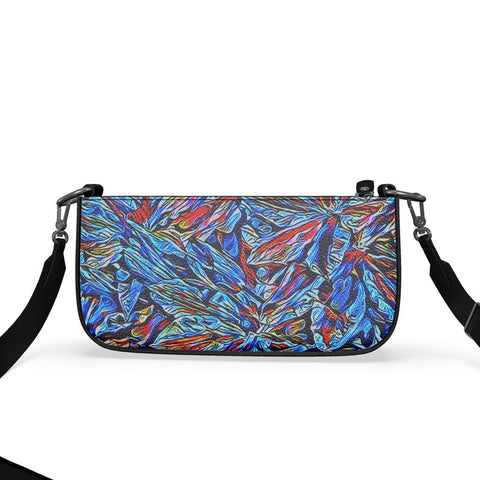 'Clematis Sapphire' Zipped Box Bag (Charcoal)