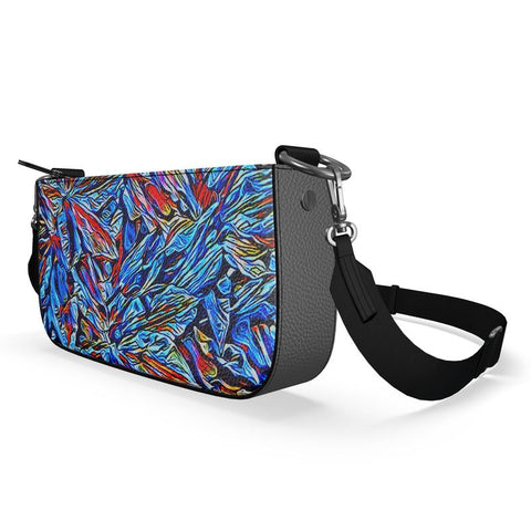 'Clematis Sapphire' Zipped Box Bag (Charcoal)