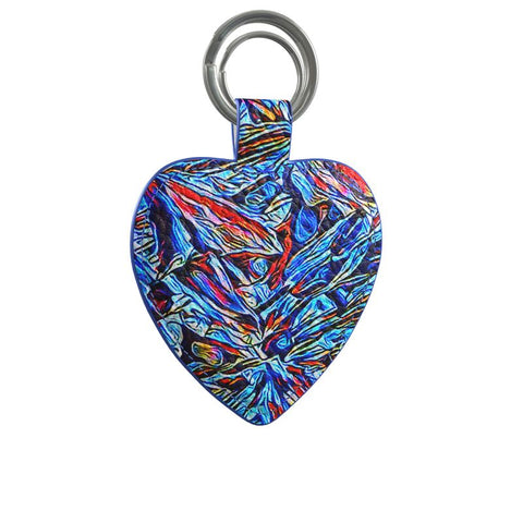 'Clematis Sapphire' Keyring (Heart)