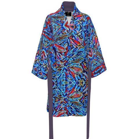 'Clematis Sapphire' Kimono