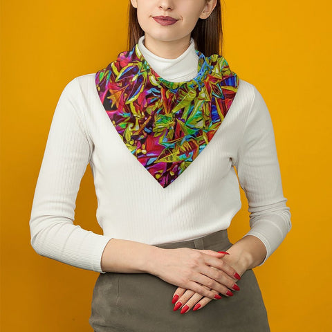 'Tropique' Poly Scarf Square