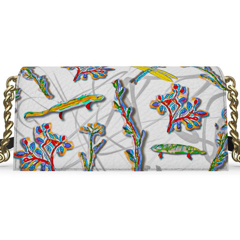 'Evolution' Evening  Bag (Gold Strap)