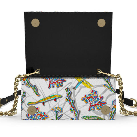 'Evolution' Evening  Bag (Gold Strap)