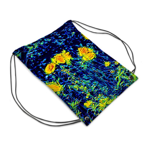 'Wild Poppies' Drawstring Bag