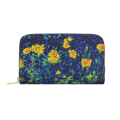 'Wild Poppies' Long Zipped Purse