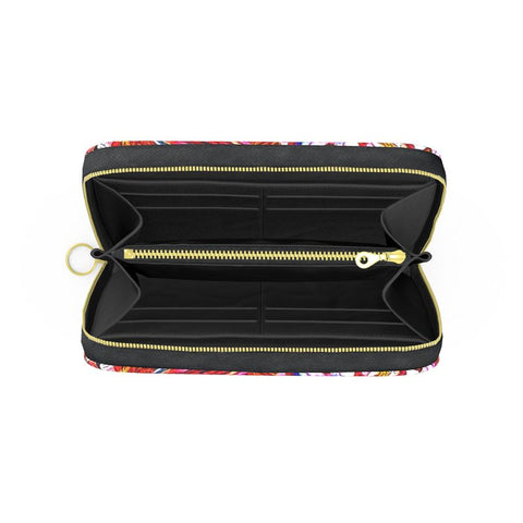 'Clematis' Long Zipped Purse