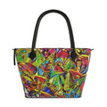 ' Tropique' Zipped Tote (Woven Canvas)