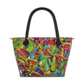 ' Tropique' Zipped Tote (Woven Canvas)