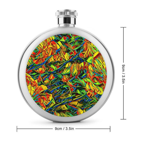 'Peony Citrus' Hip Flask