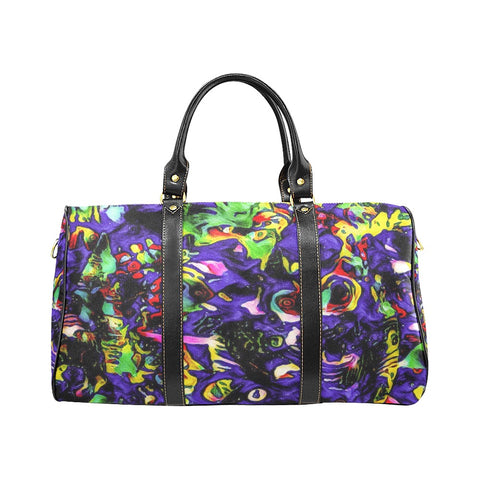 'Purple Haze' Nylon Duffle With Faux Leather Trim