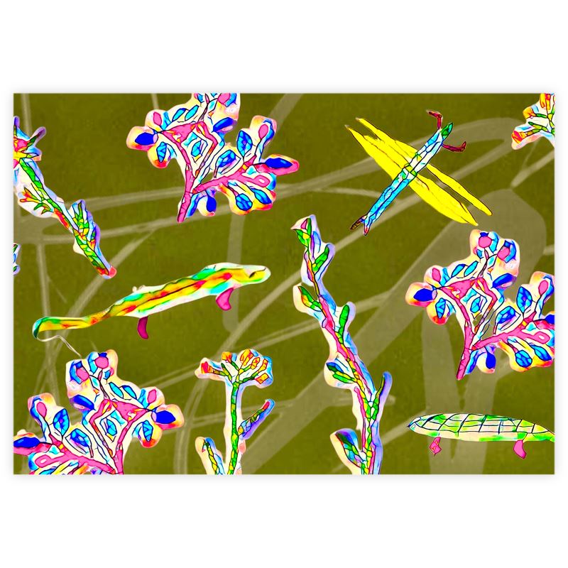 Sue Walker - Leather Sample Test Print