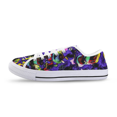 'Purple Haze' (White Trim) Women's Canvas Plimsolls