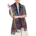 'Graphite' Tassel Fleece Scarf