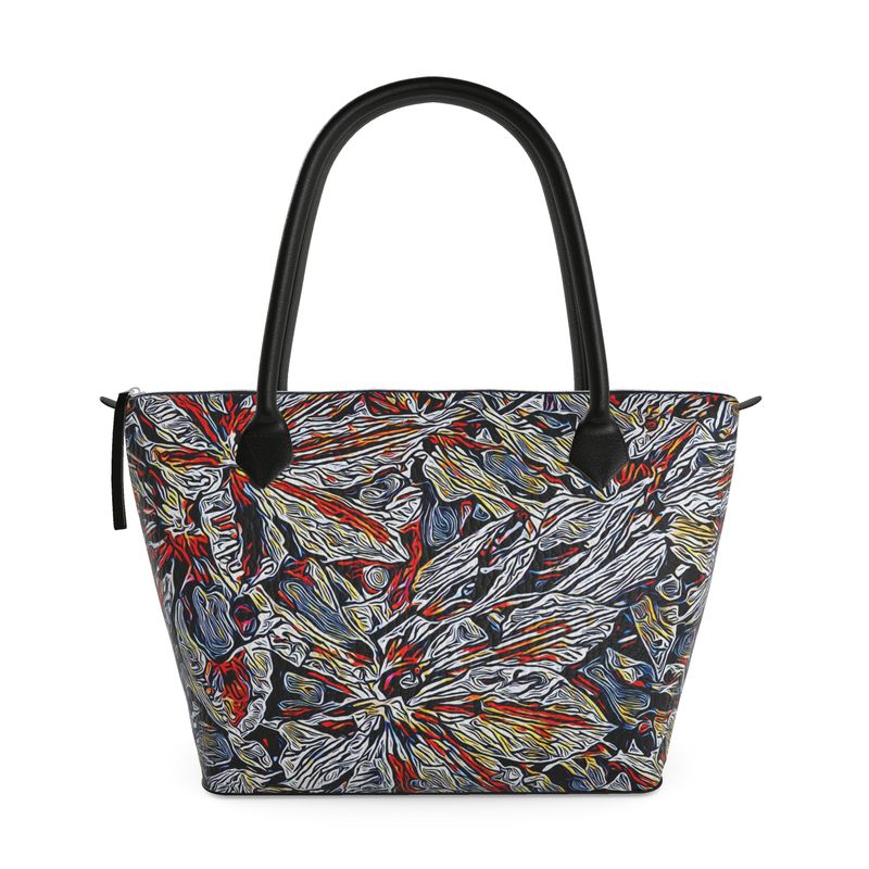 'Clematis Platinum' Zipped Handbag