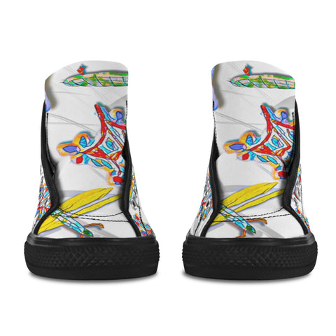 'Regenesis' (White Edit - Black Trim) Vancouver Women's Canvas Boots