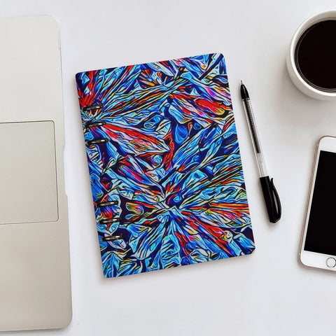 'Clematis Sapphire' Faux Leather A5 Binder Notebook