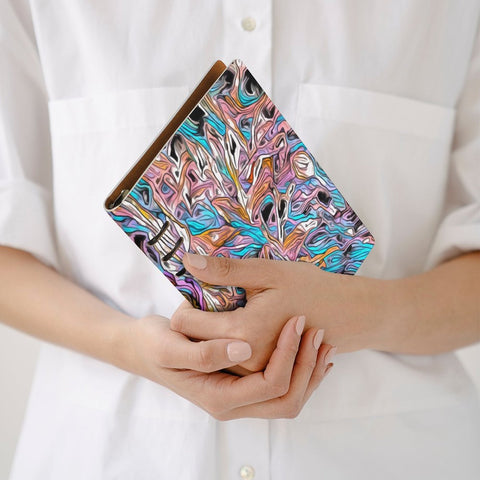 'Psychedelique' Faux Leather A5 Binder Notebook
