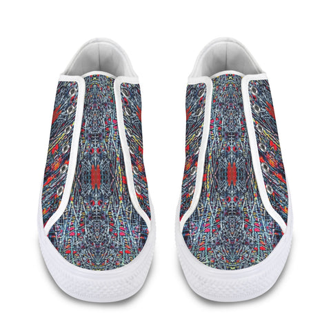 'Graphite' (White Trim) Women's Canvas Plimsolls