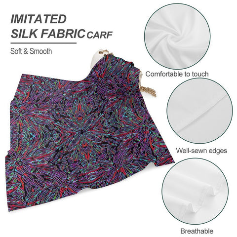 'Clematis Neon' Poly Scarf Square